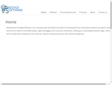 Tablet Screenshot of prestigesoftware.com